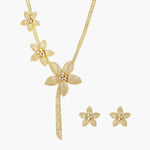 Load image into Gallery viewer, Flower Necklace Earrings Set