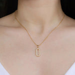 Load image into Gallery viewer, Gold Necklace Earrings Set for Women | Fashion Oval Design | Soria Jewelry