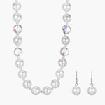 Load image into Gallery viewer, Pearl Necklace Earrings Set