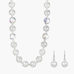 Load image into Gallery viewer, Pearl Necklace Earrings Set