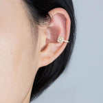 Load image into Gallery viewer, Square CZ Ear Cuffs for Women | Fashion Clip on Earrings | Soria Jewelry
