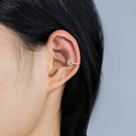 Load image into Gallery viewer, Square CZ Ear Cuffs for Women | Fashion Clip on Earrings | Soria Jewelry