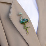 Load image into Gallery viewer, Flamingo Brooch Pin Cute Crystal Animal Lapel Pin for Women | Soria Jewelry