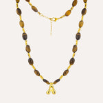 Load image into Gallery viewer, Beaded Necklace for Women | Gold Initial Chain Design | Soria Jewelry
