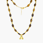 Load image into Gallery viewer, Beaded Necklace Gold Initial Chain