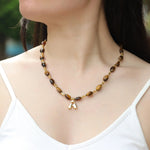 Load image into Gallery viewer, Beaded Necklace for Women | Gold Initial Chain Design | Soria Jewelry