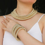Load image into Gallery viewer, Chunky Multilayer Necklace Bracelet Set for Women | Soria Jewelry