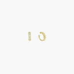 Load image into Gallery viewer, Gold Clip on Hoop Earrings with Chic Round Zirconia
