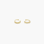 Load image into Gallery viewer, Gold Clip on Hoop Earrings with Chic Round Zirconia