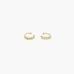 Load image into Gallery viewer, Gold Clip on Hoop Earrings with Chic Round Zirconia
