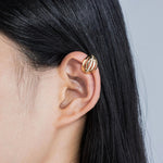 Load image into Gallery viewer, Gold Ear Cuffs with Sparkling Zircon Design for Women | Soria Jewelry