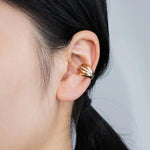 Load image into Gallery viewer, Gold Ear Cuffs with Sparkling Zircon Design for Women | Soria Jewelry