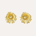 Load image into Gallery viewer, Floral Earrings with Gold Tone Charming Sunflower Design for Women | Soria Jewelry