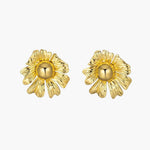 Load image into Gallery viewer, Floral Earrings with Gold Tone Charming Sunflower Design