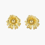 Load image into Gallery viewer, Floral Earrings with Gold Tone Charming Sunflower Design