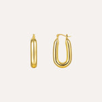 Load image into Gallery viewer, Gold Hoop Earrings Chunky Oval Design for Women | Soria Jewelry