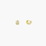 Load image into Gallery viewer, Gold Huggie Hoop Earrings | Sparkle Zirconia Jewelry