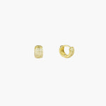 Load image into Gallery viewer, Gold Huggie Hoop Earrings | Sparkle Zirconia Jewelry
