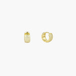 Load image into Gallery viewer, Gold Huggie Hoop Earrings | Sparkle Zirconia Jewelry