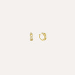 Load image into Gallery viewer, Gold Infinity Clip on Earrings with Sparkly CZ for Women | Soria Jewelry