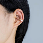 Load image into Gallery viewer, Gold Irregular Clip on Earrings with Delicate CZ for Women | Soria Jewelry