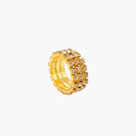 Load image into Gallery viewer, Gold Necklace Bracelet Ring Earrings Set with Crystal