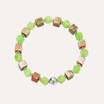 Load image into Gallery viewer, Beaded Bracelet for Women | Green and Metallic Stone Design | Soria Jewelry