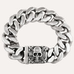 Load image into Gallery viewer, Skull Chain Bracelet for Men | Heavy Metal Biker Punk Gothic Style | Soria Jewelry