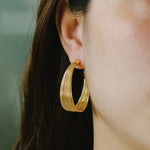 Load image into Gallery viewer, Hoop Earrings with Gold Tone and Beaded for Women | Soria Jewelry