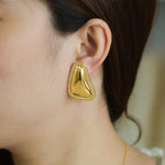 Load image into Gallery viewer, Irregular Earrings with Gold Tone and Textured Design for Women | Soria Jewelry