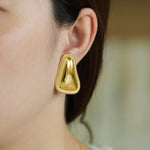 Load image into Gallery viewer, Irregular Earrings with Gold Tone and Textured Design for Women | Soria Jewelry