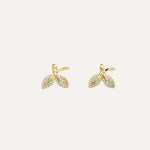 Load image into Gallery viewer, Leaf Clip on Earrings with Sparkling CZ Design for Women | Soria Jewelry
