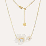 Load image into Gallery viewer, Mother of Pearl Flower Necklace with Gold Tone Chain for Women | Soria Jewelry