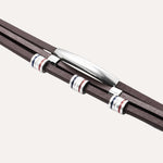 Load image into Gallery viewer, Brown Leather Bracelet with Multi Layer Design for Men | Soria Jewelry