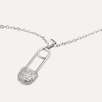 Load image into Gallery viewer, Pin Necklace for Women | Paperclip Crystal Pendant Niche Design | Soria Jewelry
