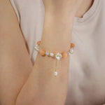 Load image into Gallery viewer, Beaded Bracelet for Women | Pearl Stretch Bracelet | Soria Jewelry