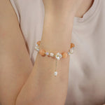 Load image into Gallery viewer, Beaded Bracelet for Women | Pearl Stretch Bracelet | Soria Jewelry