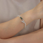 Load image into Gallery viewer, Beaded Bracelet for Women | Retro Silver Bells Charm Bracelet | Soria Jewelry