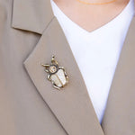 Load image into Gallery viewer, Shell Beetle Brooch Vintage Animal Lapel Pin for Women | Soria Jewelry