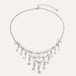 Load image into Gallery viewer, Crystal Necklace Earrings Set for Women | Silver Tone Jewelry for Wedding | Soria Jewelry