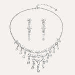 Load image into Gallery viewer, Crystal Necklace Earrings Set for Women | Silver Tone Jewelry for Wedding | Soria Jewelry