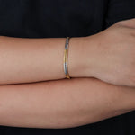 Load image into Gallery viewer, Two-Tone Cuban Link Bracelet | Simple Hip Hop Men's Jewelry | Soria Jewelry