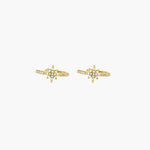 Load image into Gallery viewer, Gold Starburst Ear Cuffs Sparkly CZ Ear Clip