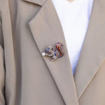 Load image into Gallery viewer, Squirrel Brooch Cute Animal Lapel Pin for Women | Soria Jewelry