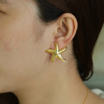 Load image into Gallery viewer, Starfish Earrings with Gold Tone Fashion Design for Women | Soria Jewelry