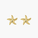 Load image into Gallery viewer, Starfish Earrings with Gold Tone Fashion Design