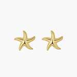 Load image into Gallery viewer, Starfish Earrings with Gold Tone Fashion Design