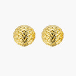 Load image into Gallery viewer, Textured Ball Earrings with Gold Tone