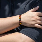 Load image into Gallery viewer, Tiger Eye beaded Leather Bracelet for Men | Soria Jewelry