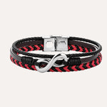 Load image into Gallery viewer, Braided Leather Bracelet for Men | Unique Infinity Symbol Design | Soria Jewelry